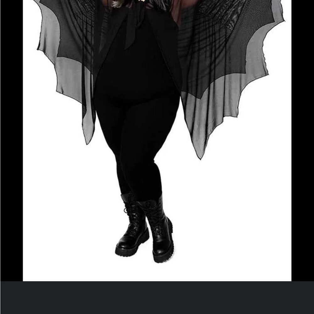 Black Sheer Batwing Top